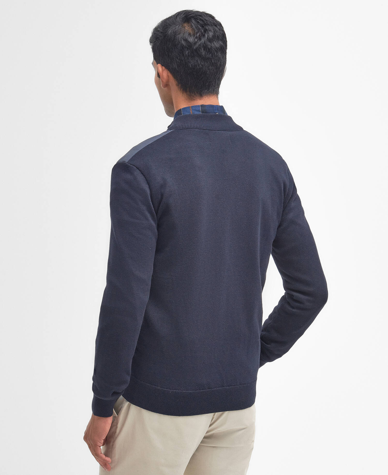 BArbour Essential Carn Quilted Jumper - Classic Navy MKN1104NY91_04back