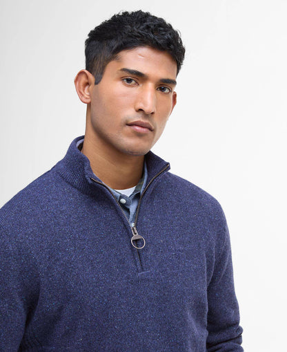 Barbour Essential Tisbury Half-Zip Jumper - Deep Blue MKN1187BL91_05detaila