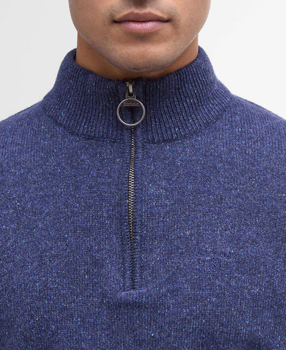 Barbour Essential Tisbury Half-Zip Jumper - Deep Blue MKN1187BL91_05detailb