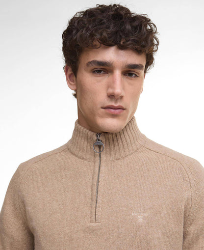 Barbour Grangetown Half-Zip Jumper - Washed Stone MKN1653ST17_05detaila