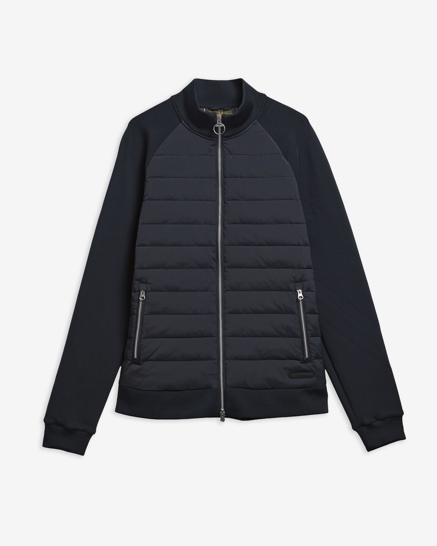 Barbour Thornton Quilted Sweatshirt Navy - flat