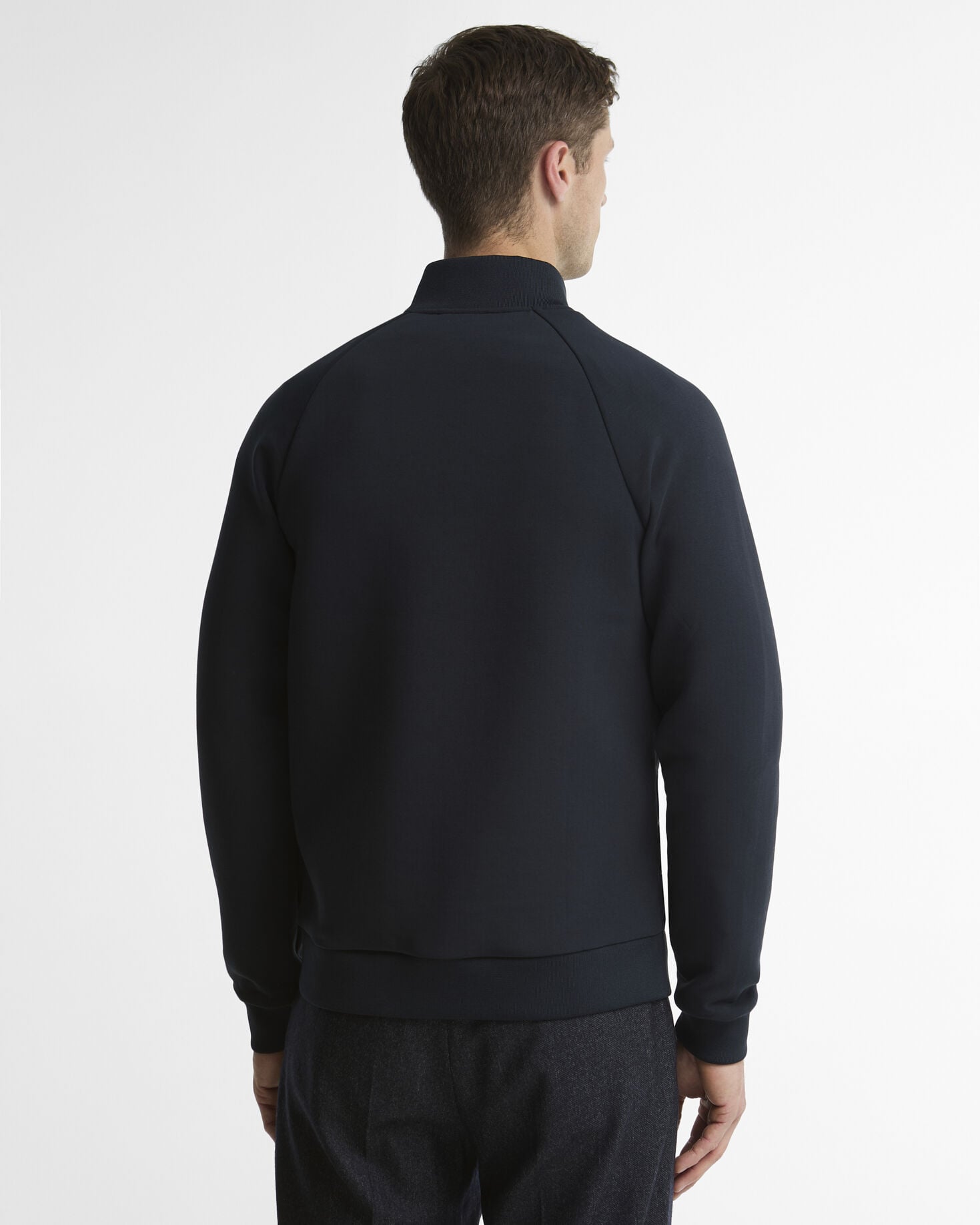 Barbour Thornton Quilted Sweatshirt Navy - back