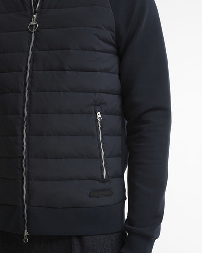 Barbour Thornton Quilted Sweatshirt Navy - detail