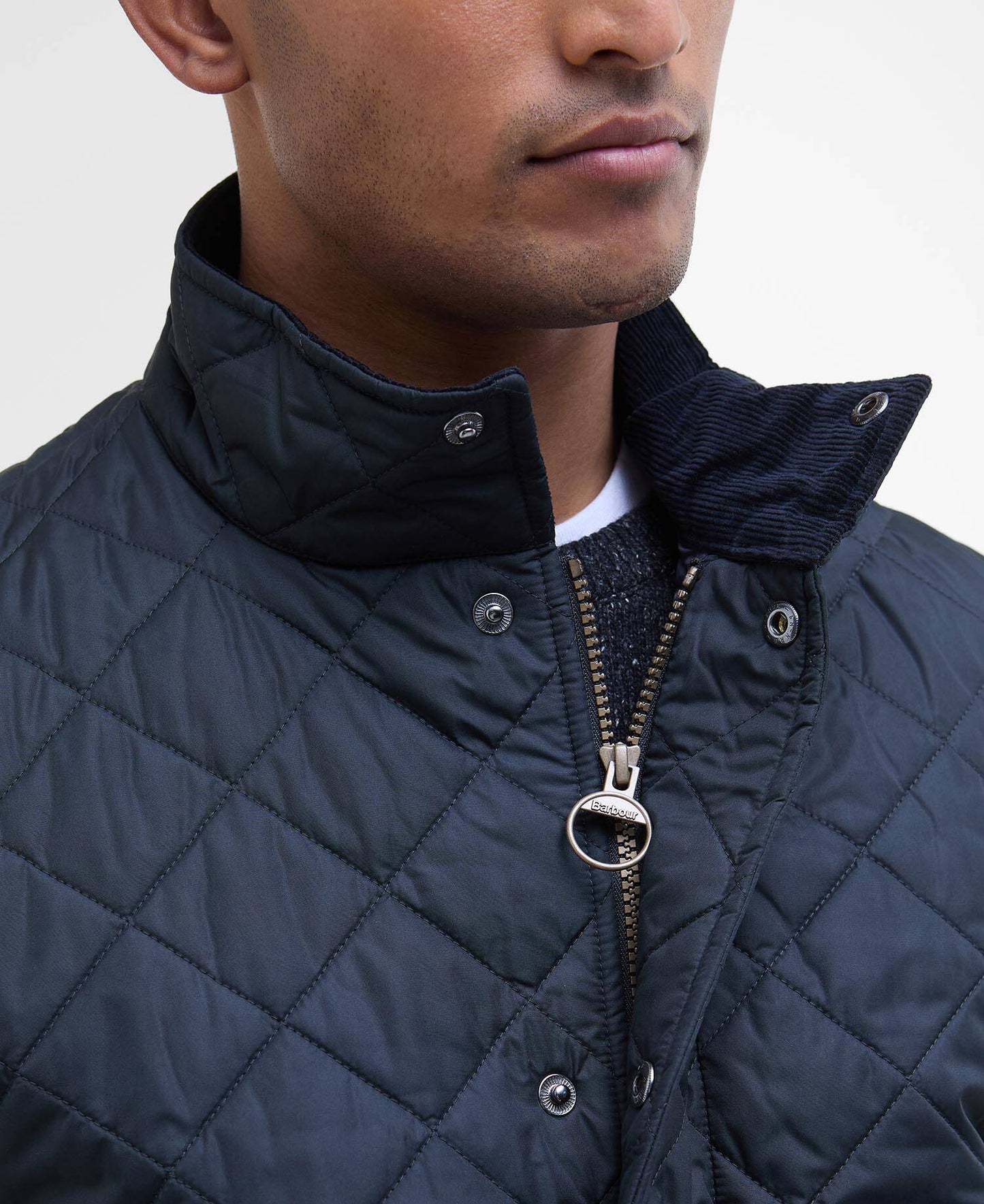 Barbour Chelsea Sportsquilt Jacket - Classic Navy MQU0006NY51_05detailc