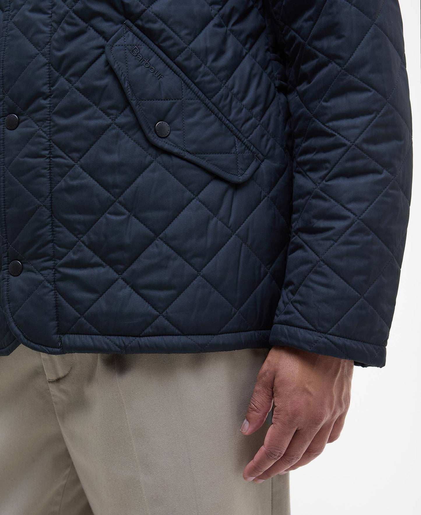 Barbour Chelsea Sportsquilt Jacket - Classic Navy MQU0006NY51_05detaile
