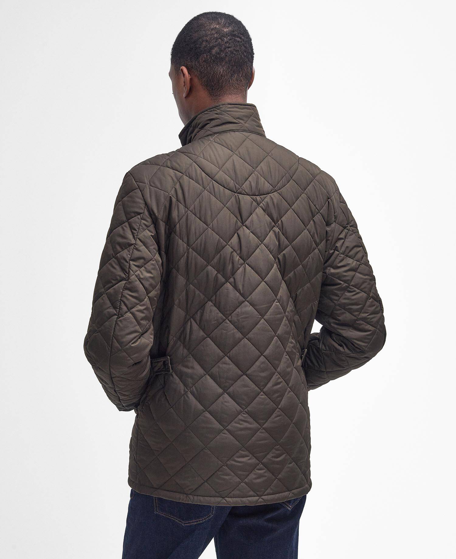 Barbour Chelsea Sportsquilt Jacket - Olive MQU0006OL51_04back