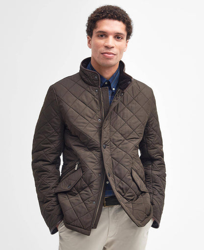 Barbour Powell Quilted Jacket - Olive MQU0281OL51_01front