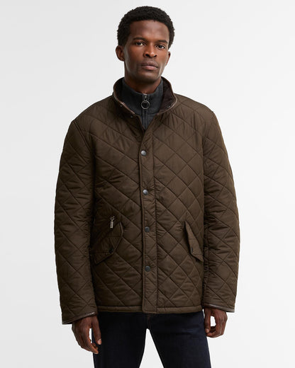 Barbour Powell Quilted Jacket Olive - front