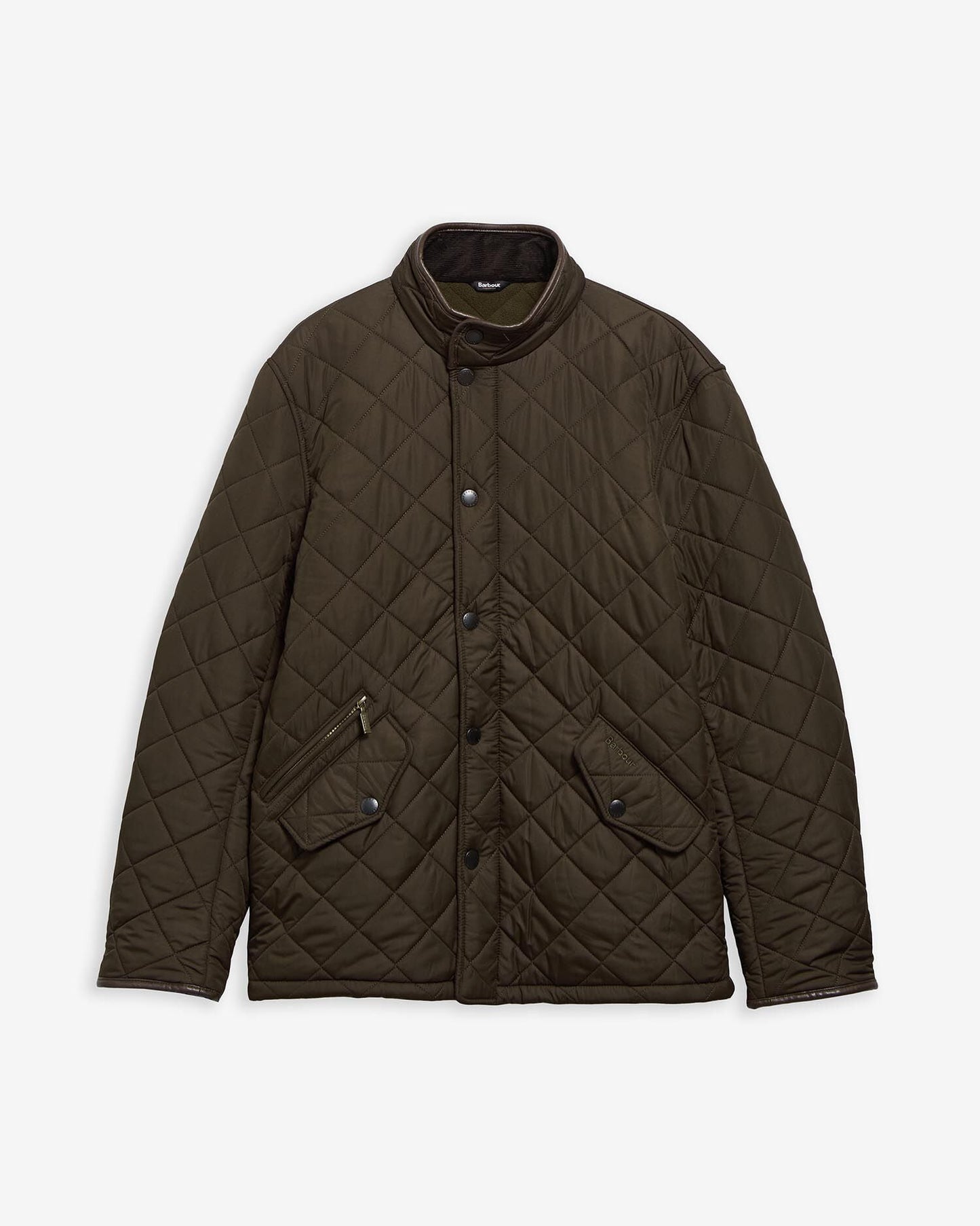 Barbour Powell Quilted Jacket Olive - flat