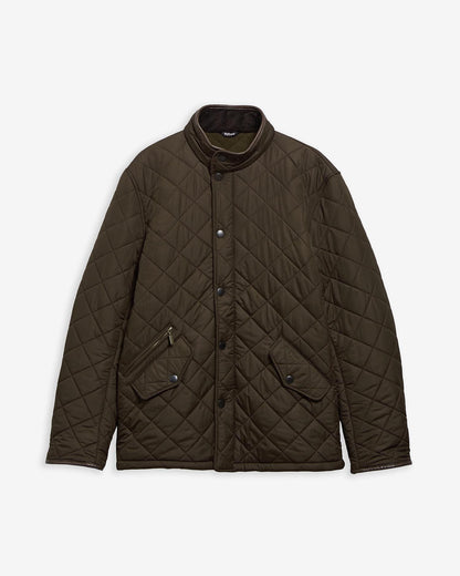 Barbour Powell Quilted Jacket Olive - flat