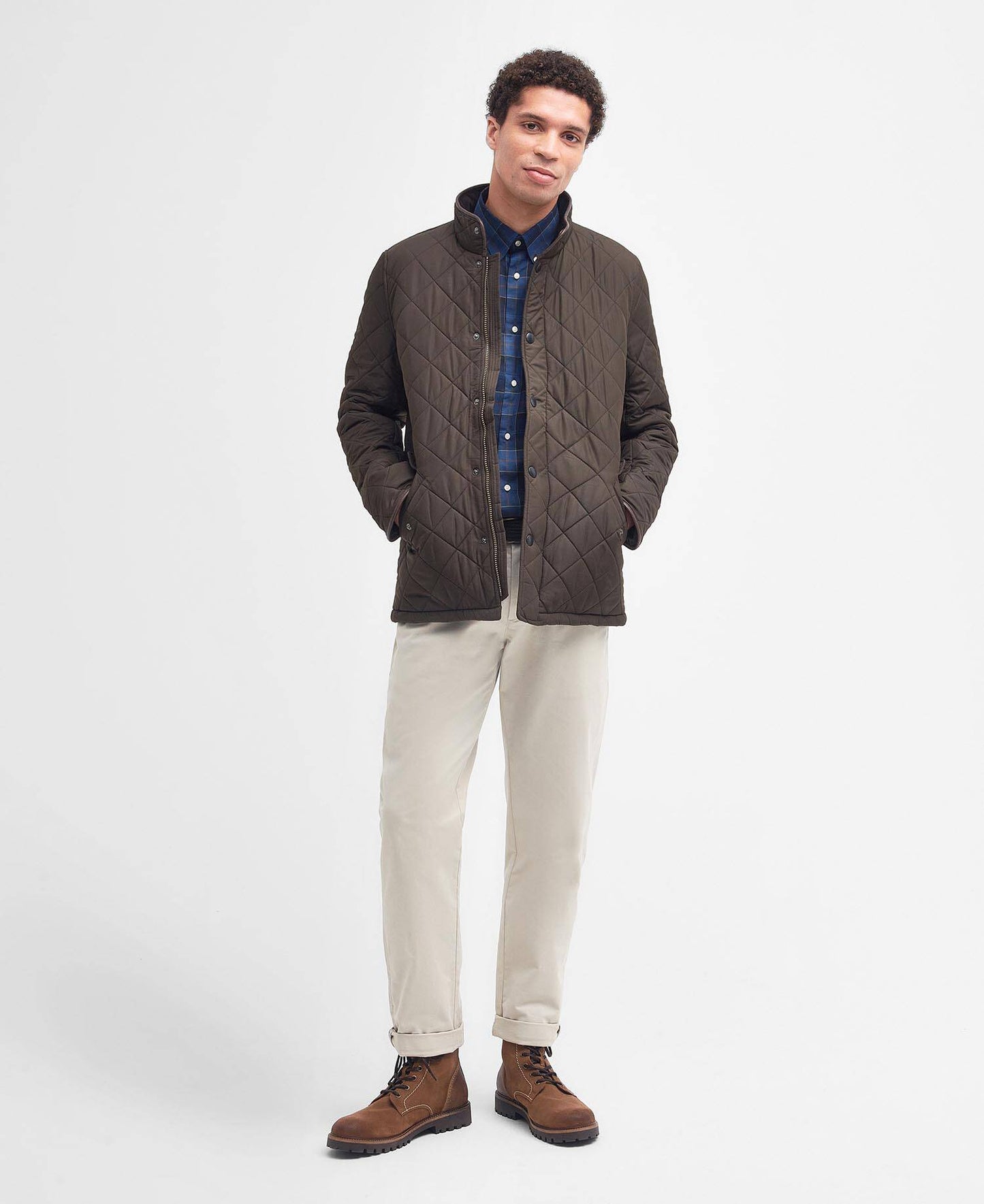 Barbour Powell Quilted Jacket - Olive MQU0281OL51_03getthelook