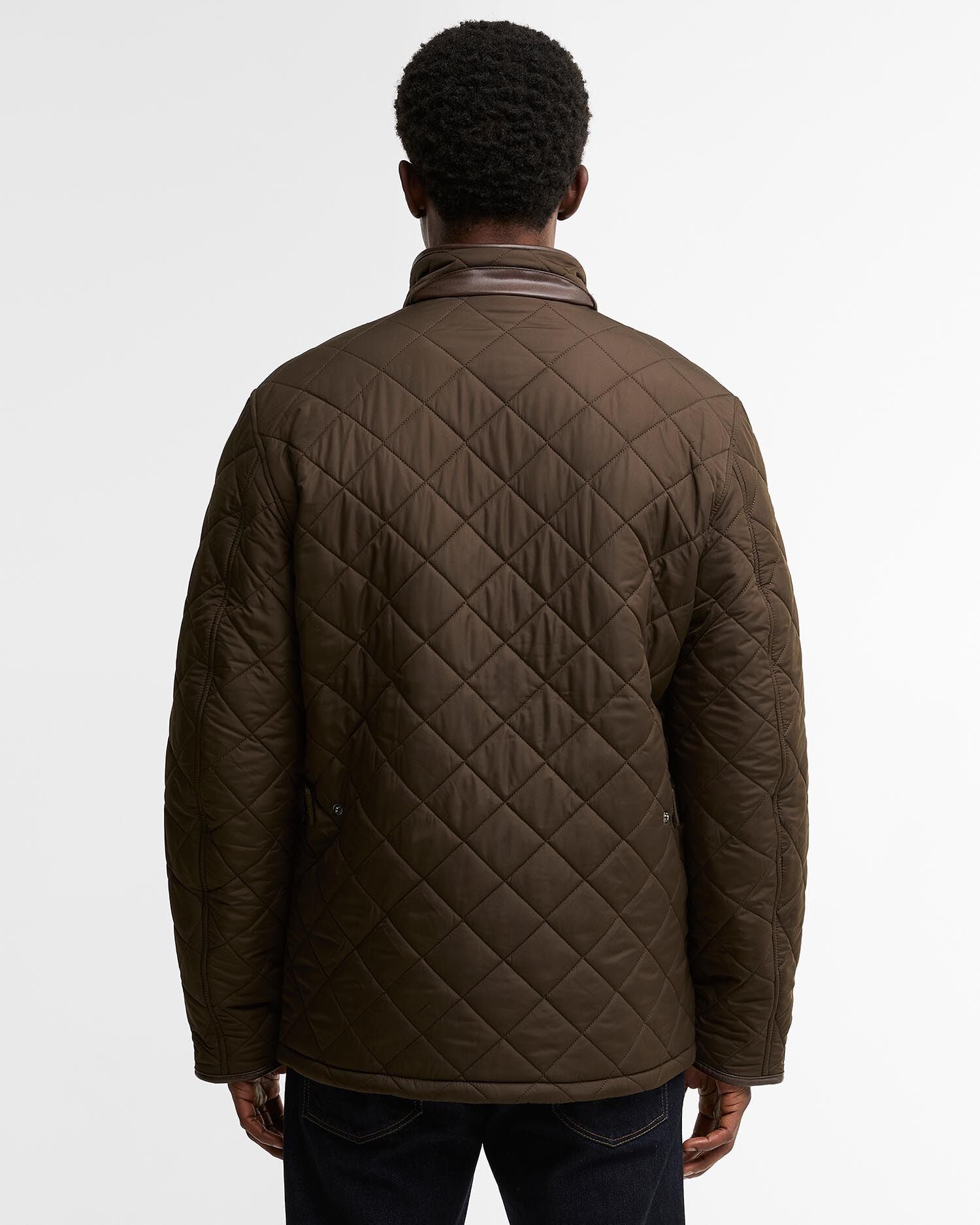 Barbour Powell Quilted Jacket Olive - back