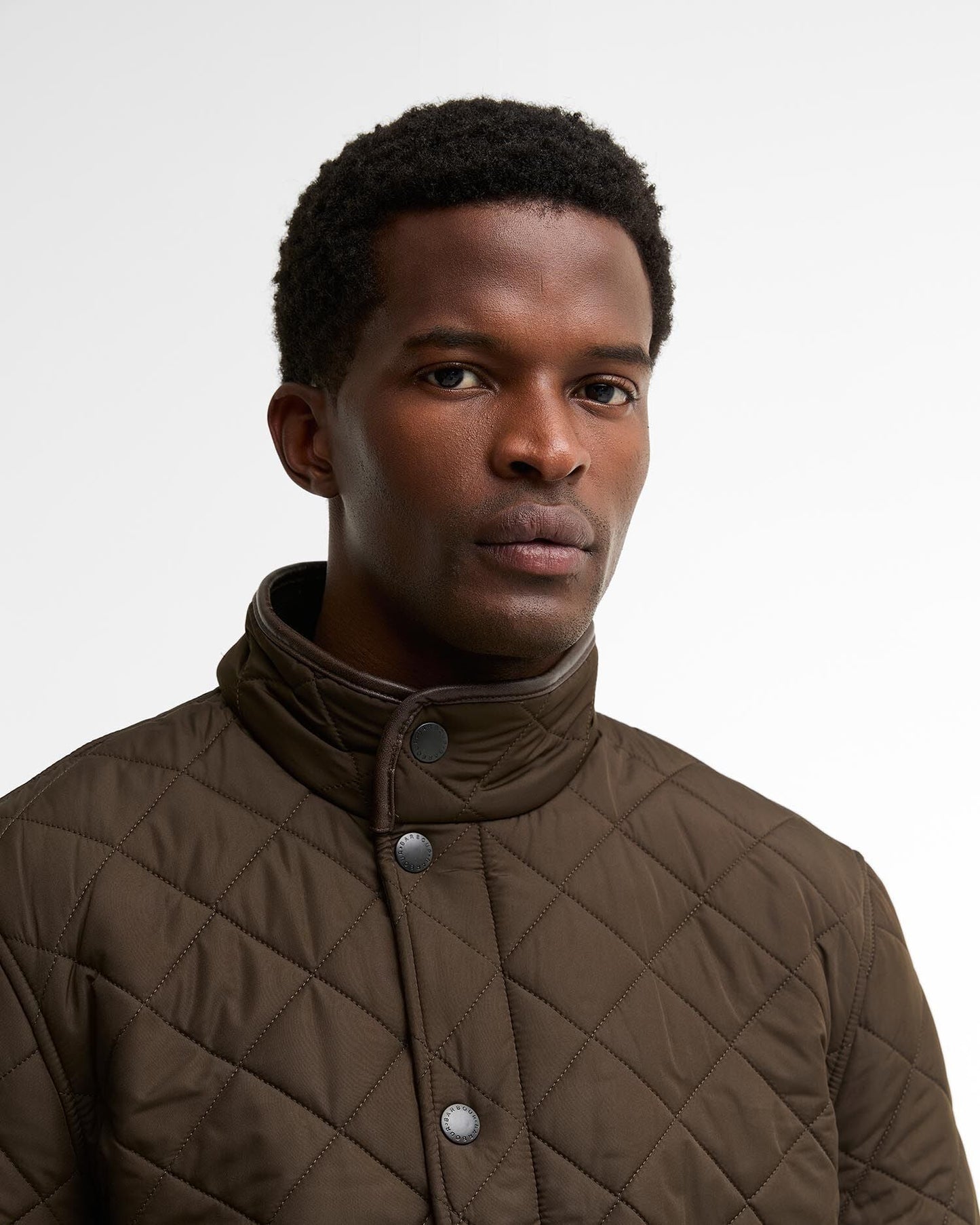 Barbour Powell Quilted Jacket Olive - detail