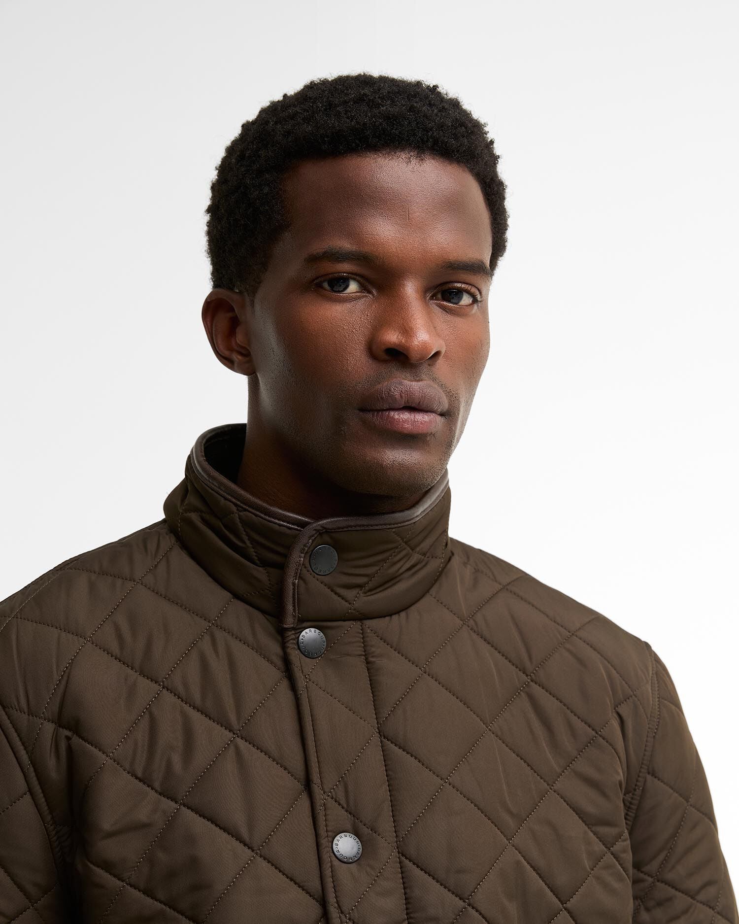 Barbour Powell Quilted Jacket Olive - detail