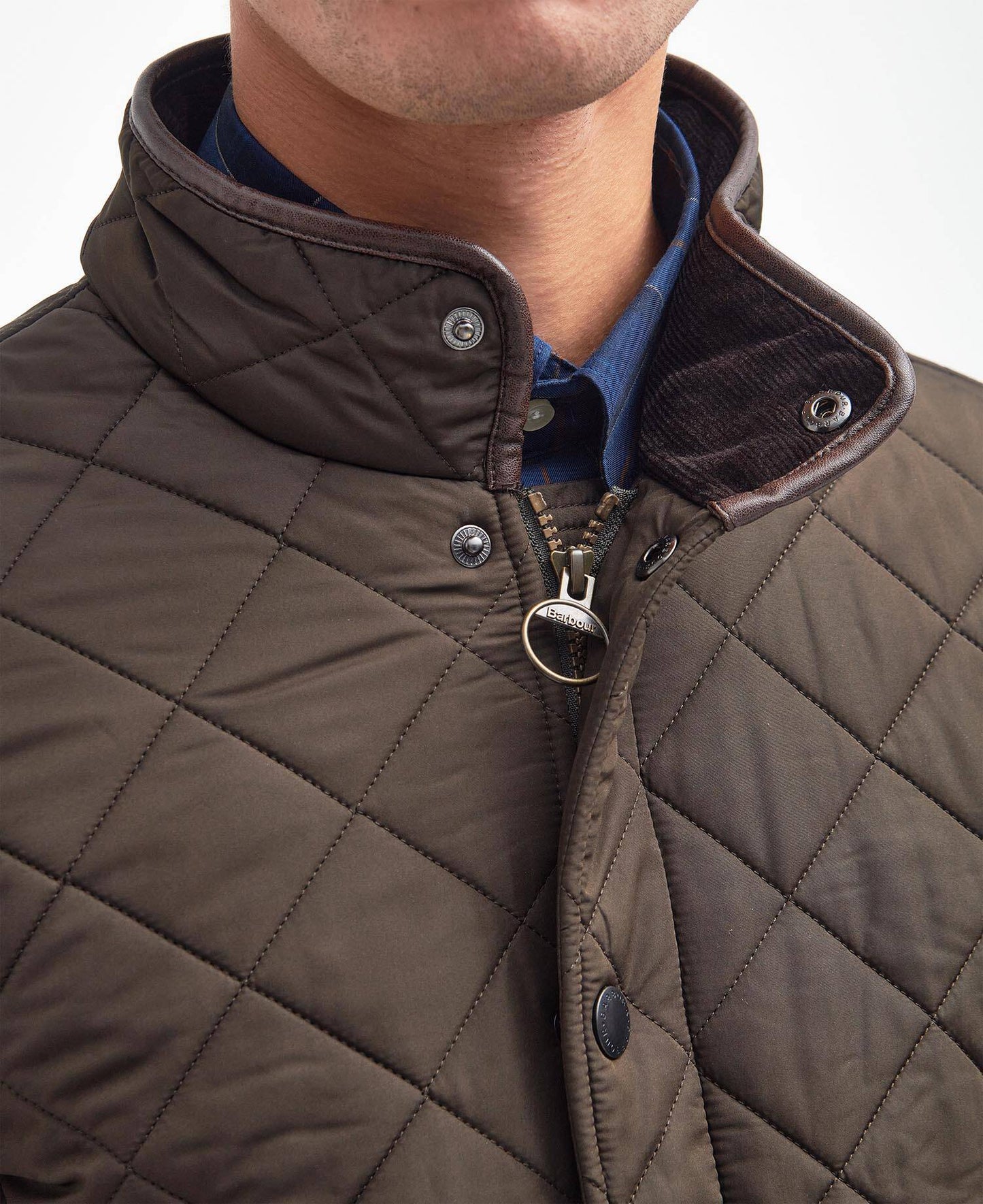 Barbour Powell Quilted Jacket - Olive MQU0281OL51_05detailb
