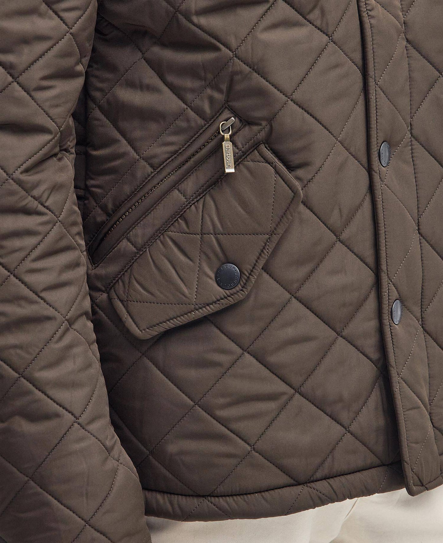 Barbour Powell Quilted Jacket - Olive MQU0281OL51_05detailc