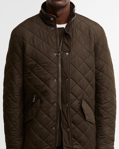 Barbour Powell Quilted Jacket Olive - detail