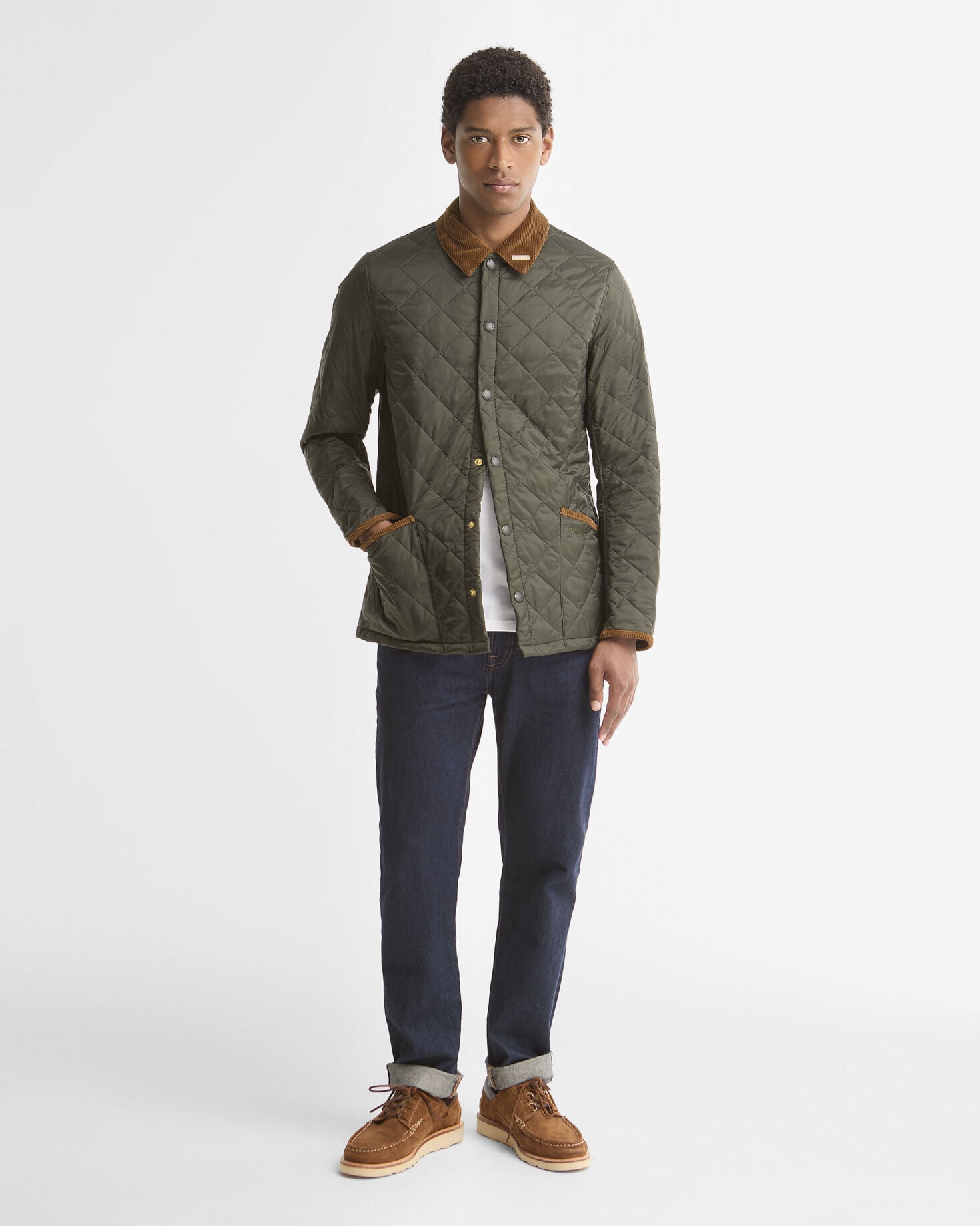 Barbour Icons Liddesdale Quilted Jacket Sage - styled