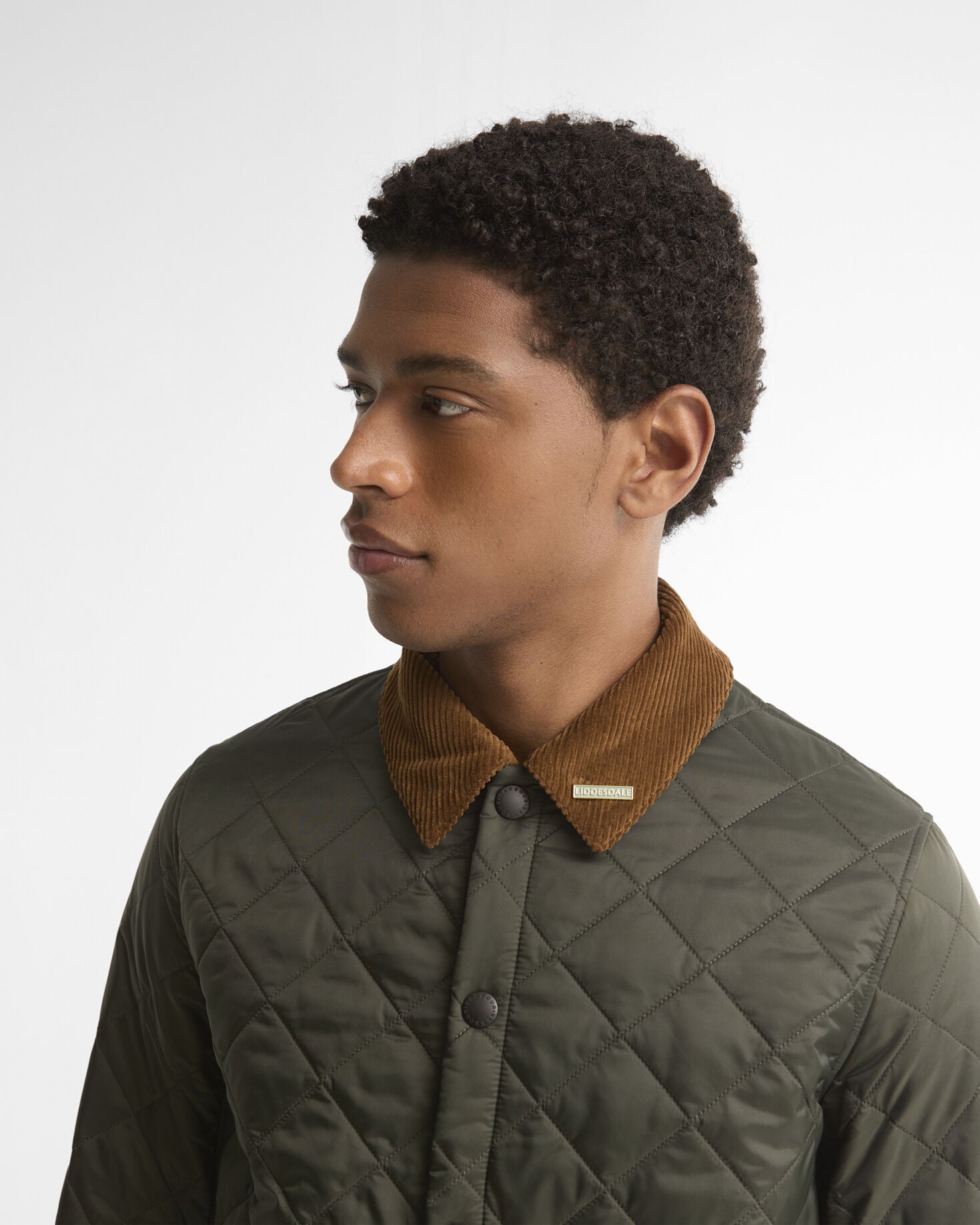 Barbour Icons Liddesdale Quilted Jacket Sage - detail