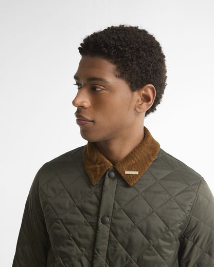 Barbour Icons Liddesdale Quilted Jacket Sage - detail