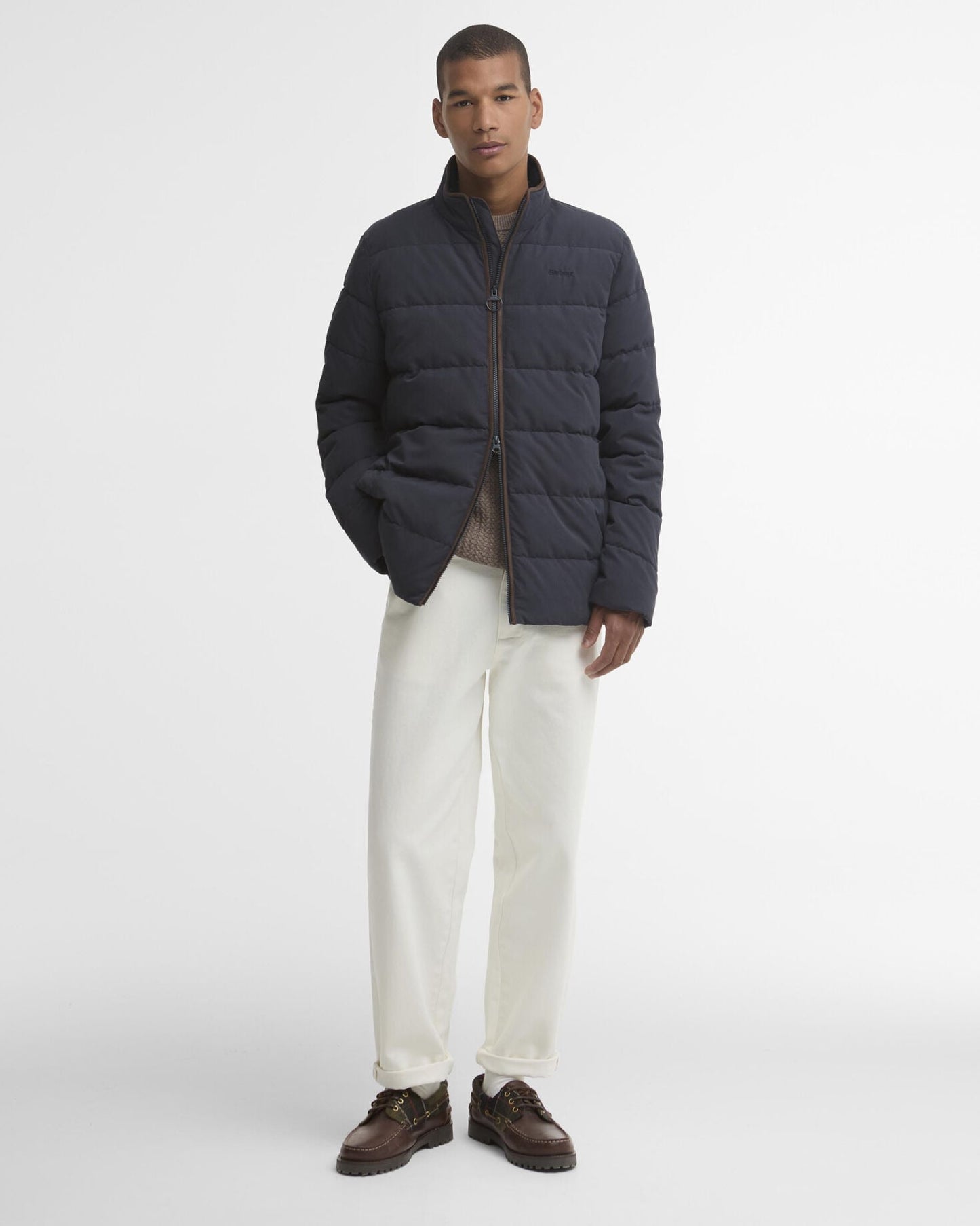 Barbour Noree Quilted Jacket Dark Navy - styled
