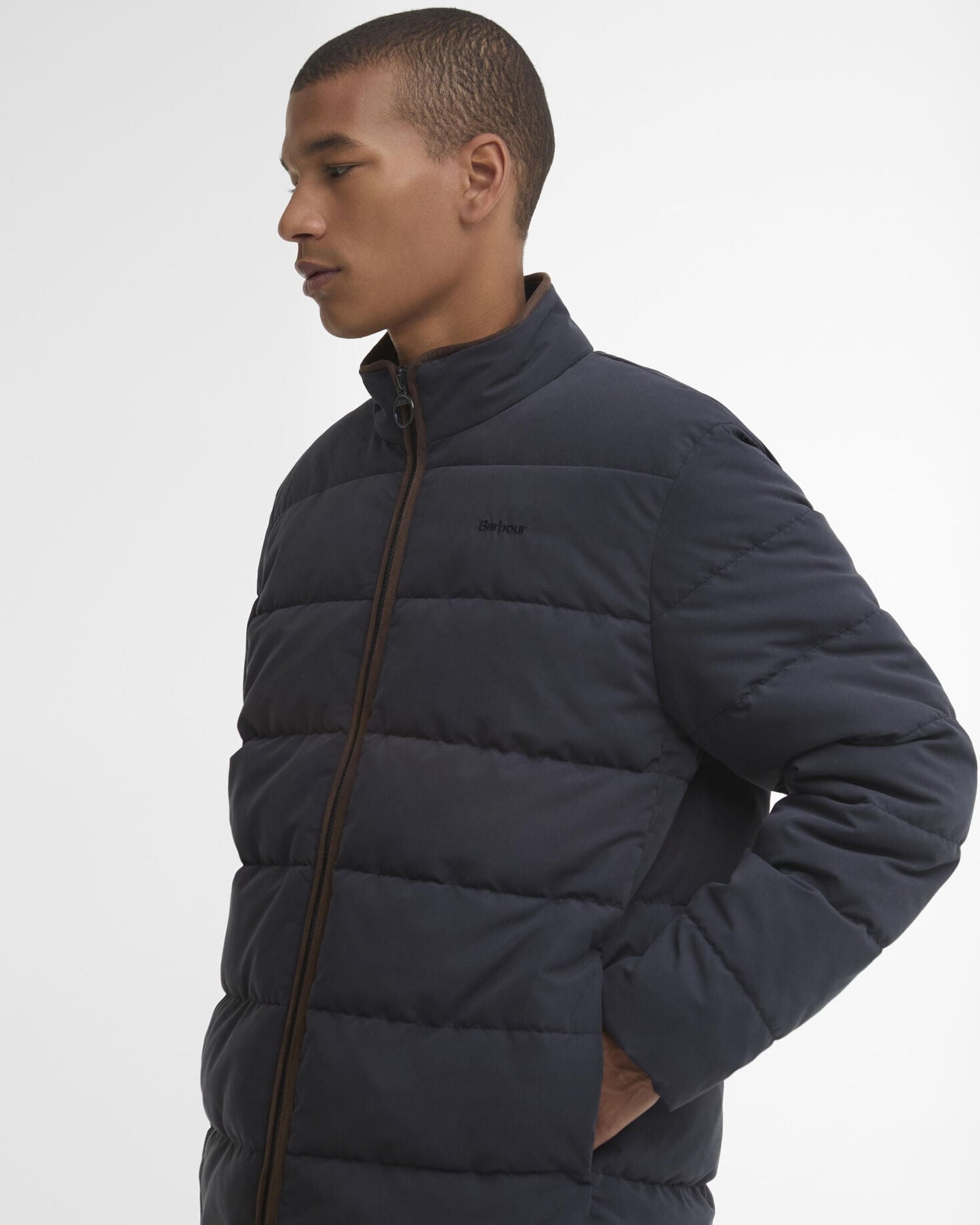 Barbour Noree Quilted Jacket Dark Navy - detail