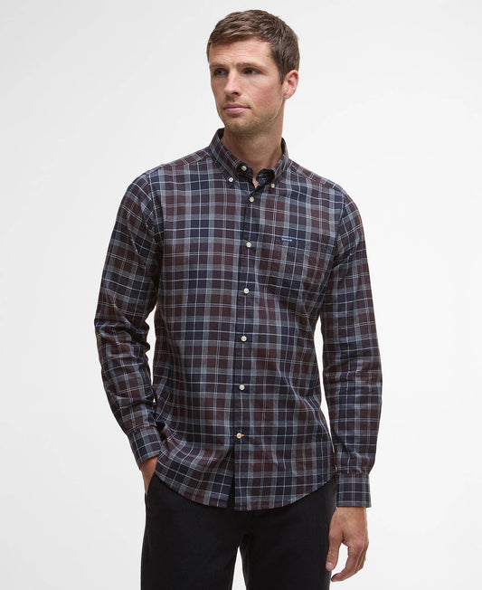 Barbour Wetheram Tailored Long-Sleeved Shirt - Midnight Oak Tartan MSH4982TN38_01front