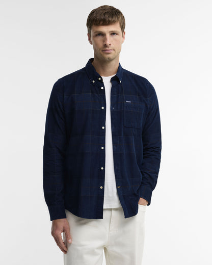 Barbour Blair Tailored Long-Sleeved Shirt in Midnight Tartan - front