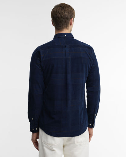 Barbour Blair Tailored Long-Sleeved Shirt in Midnight Tartan - back