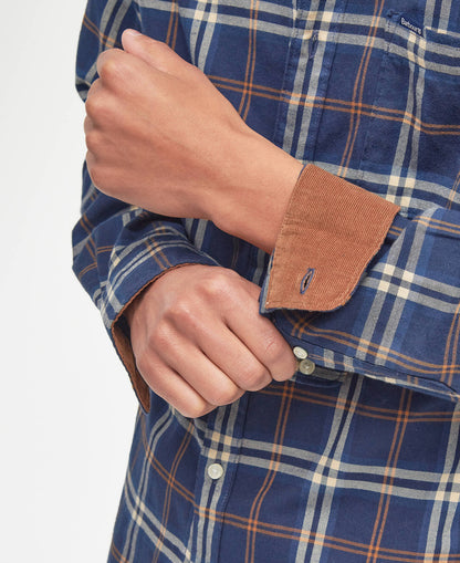 Barbour Crossfell Tailored Long-Sleeved Shirt - Classic Blue MSH4995BL33_05detailb