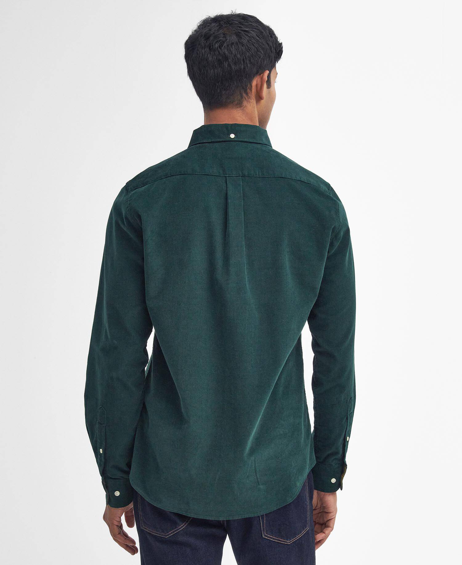 Barbour Ramsey Tailored Long-Sleeved Shirt - Seaweed MSH5001GN73_04back