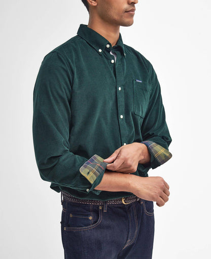 Barbour Ramsey Tailored Long-Sleeved Shirt - Seaweed MSH5001GN73_05detaila