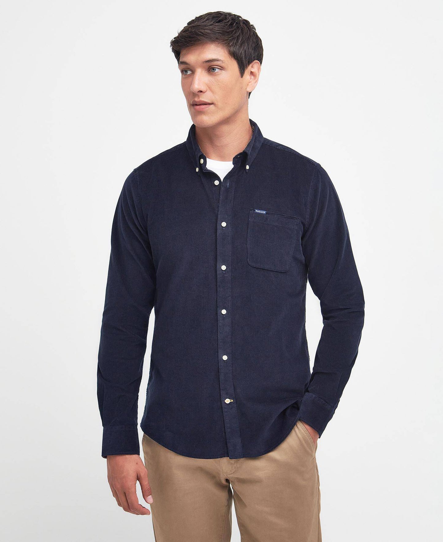 Barbour Ramsey Tailored Long-Sleeved Shirt - Classic Navy MSH5001NY91_01front