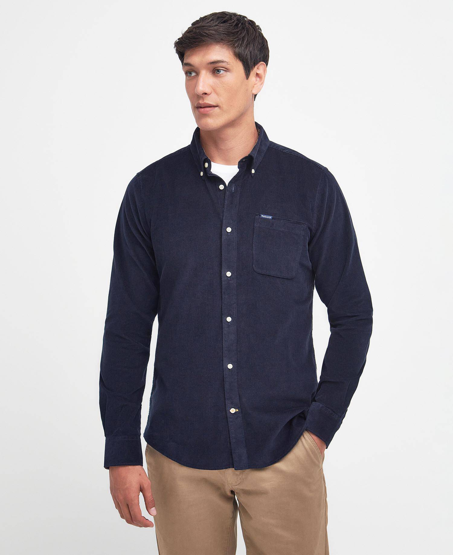 Barbour Ramsey Tailored Long-Sleeved Shirt - Classic Navy MSH5001NY91_01front