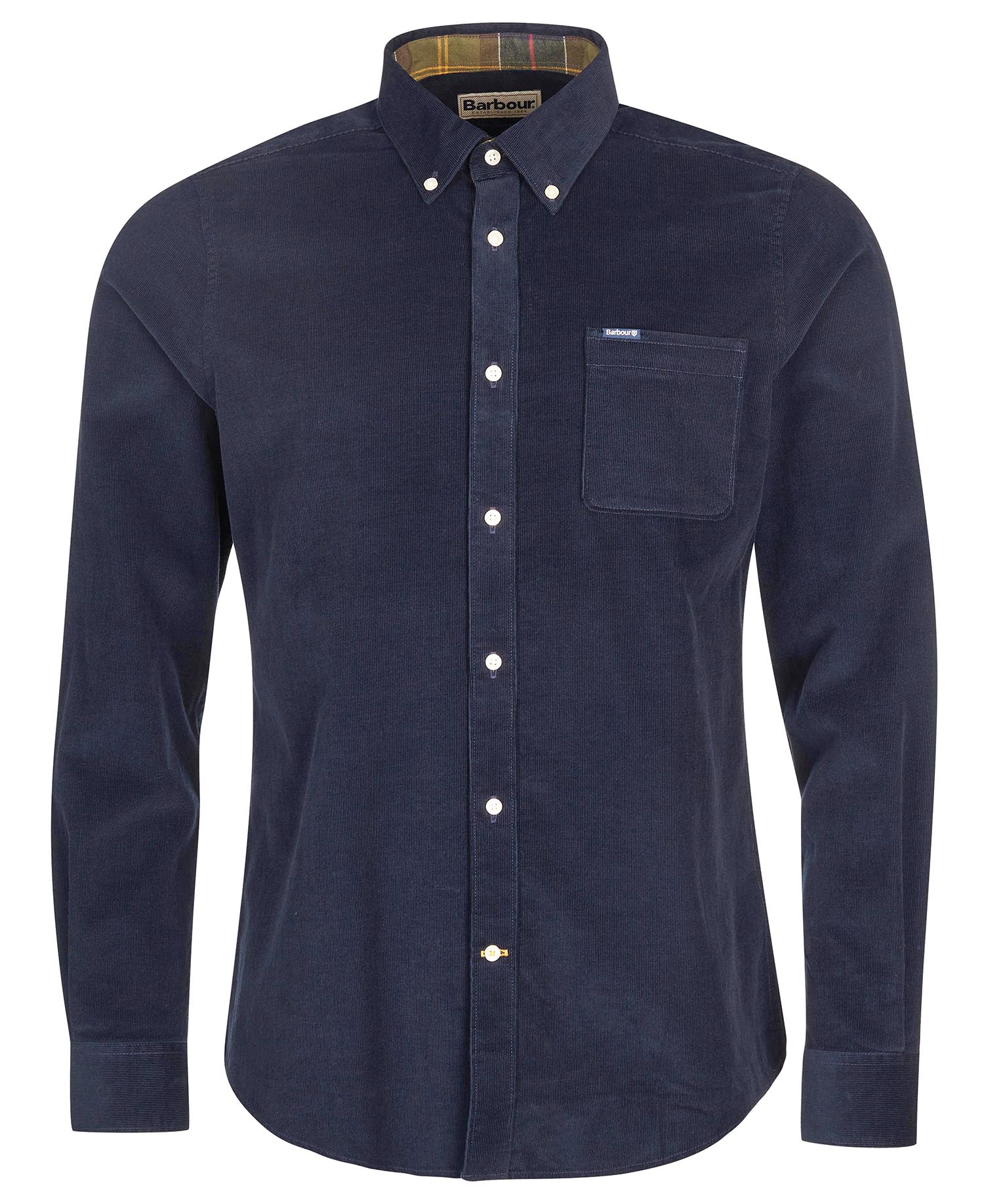 Barbour Ramsey Tailored Long-Sleeved Shirt - Classic Navy MSH5001NY91_02flat