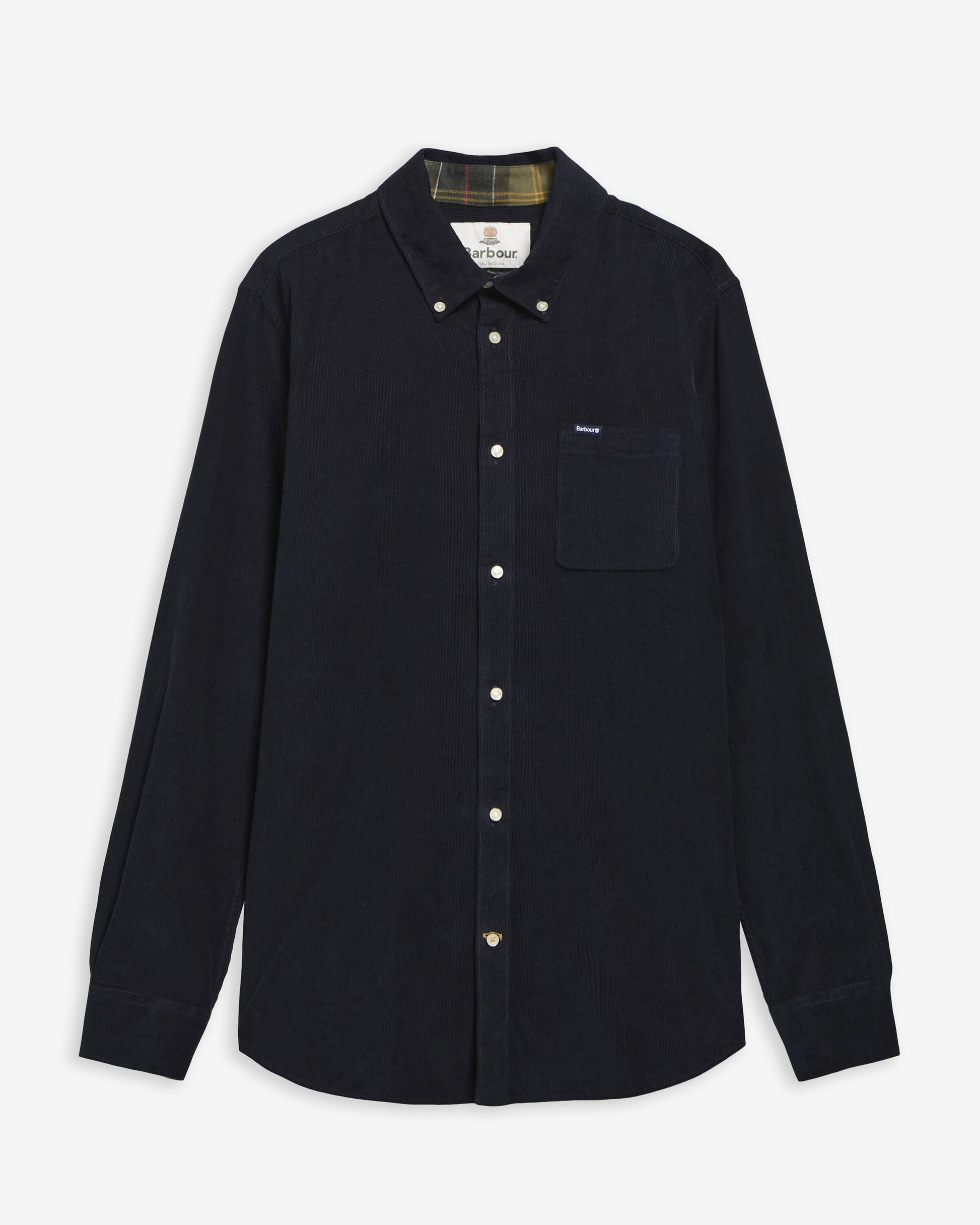 Barbour Ramsey Tailored Shirt Navy - flat