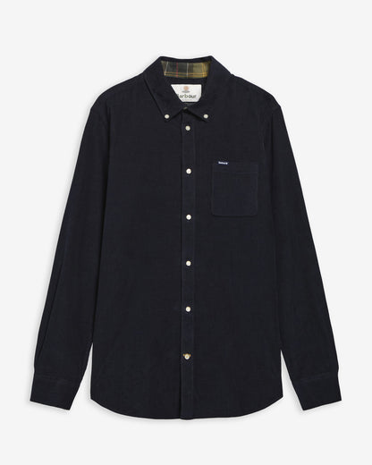 Barbour Ramsey Tailored Shirt Navy - flat