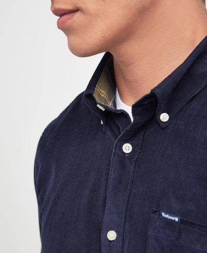 Barbour Ramsey Tailored Long-Sleeved Shirt - Classic Navy MSH5001NY91_05detailb