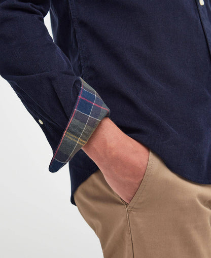 Barbour Ramsey Tailored Long-Sleeved Shirt - Classic Navy MSH5001NY91_05detailc