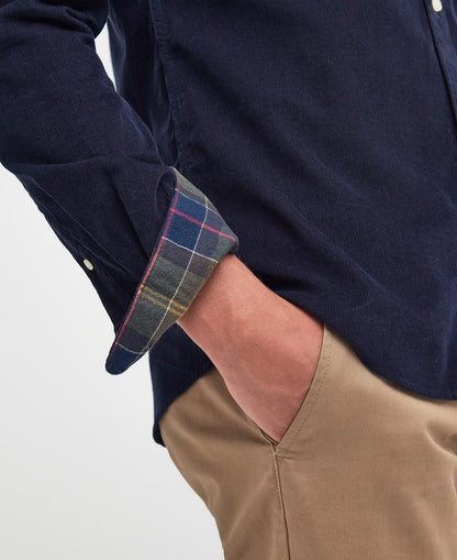 Barbour Ramsey Tailored Shirt Navy - detail