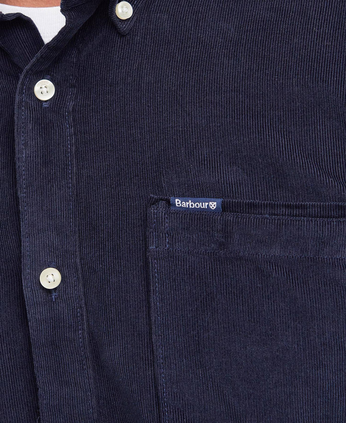 Barbour Ramsey Tailored Long-Sleeved Shirt - Classic Navy MSH5001NY91_05detaild
