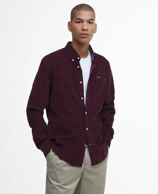 Barbour Ramsey Tailored Long-Sleeved Shirt - Winter Red MSH5001RE89_01front