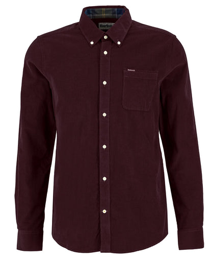 Barbour Ramsey Tailored Shirt Winter Red - flat