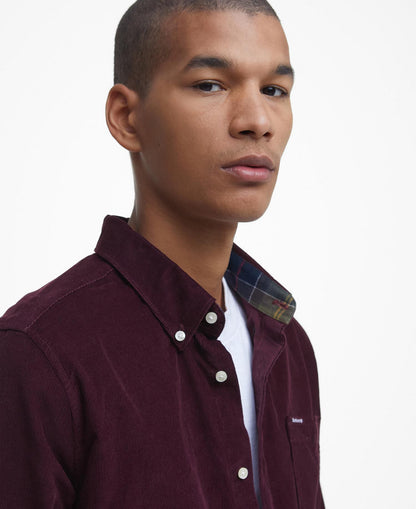 Barbour Ramsey Tailored Shirt Winter Red - detail