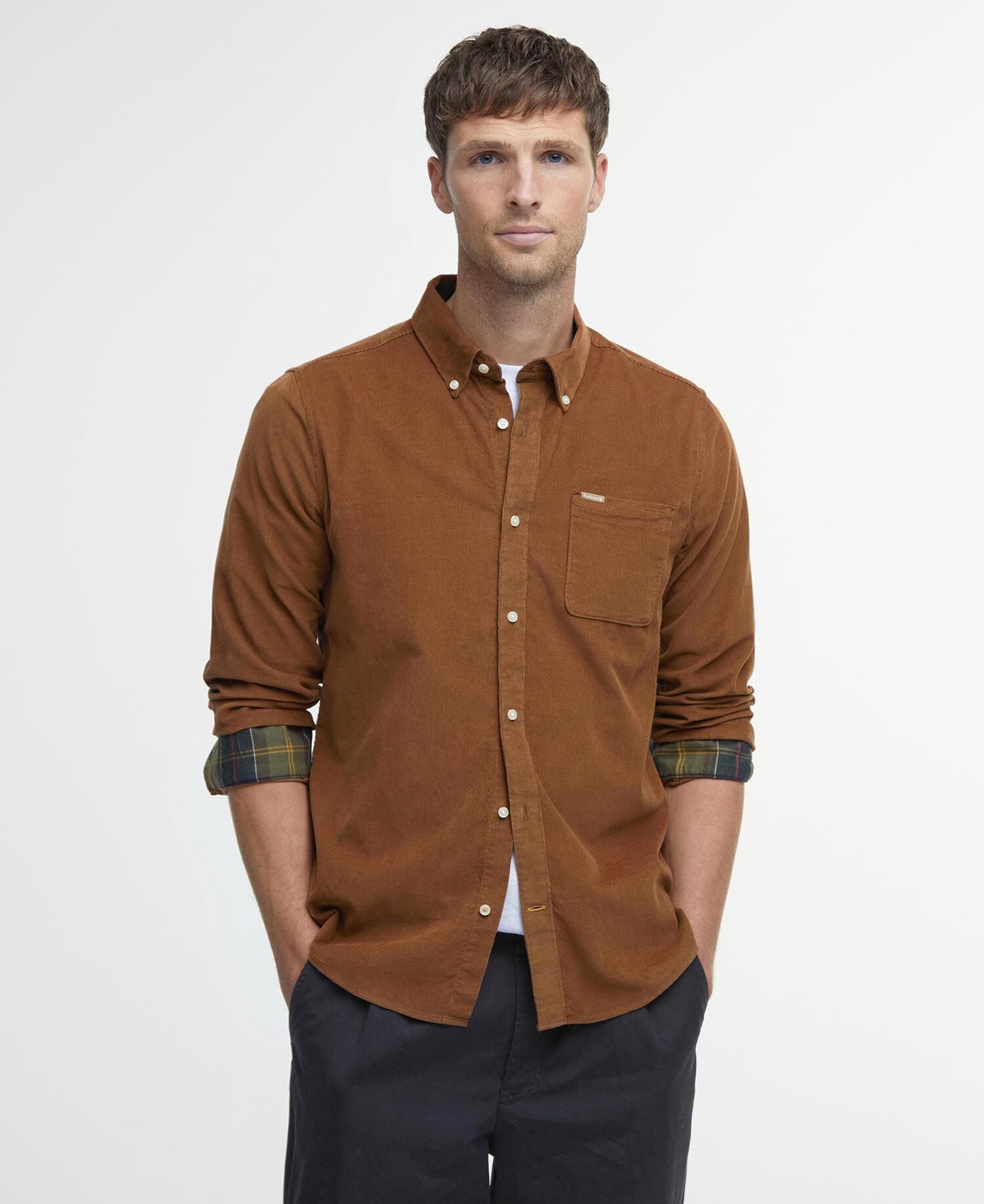 Barbour Ramsey Tailored Shirt Sandstone - front