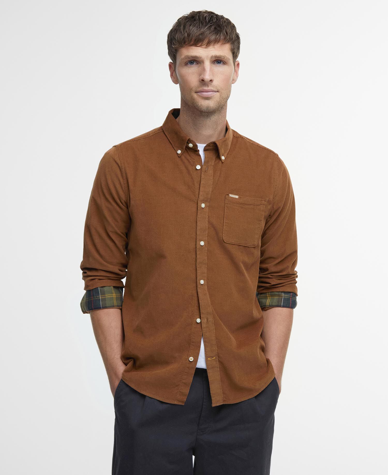 Barbour Ramsey Tailored Shirt Sandstone - front