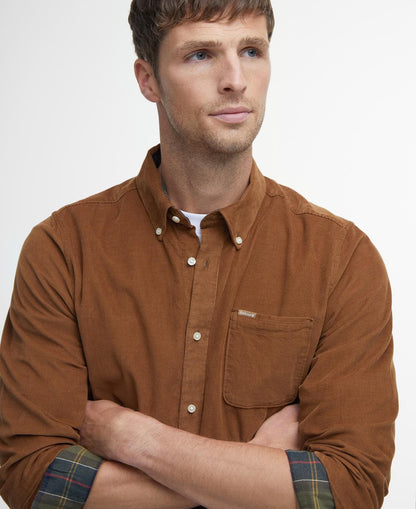 Barbour Ramsey Tailored Shirt Sandstone - detail