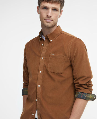 Barbour Ramsey Tailored Shirt Sandstone - detail