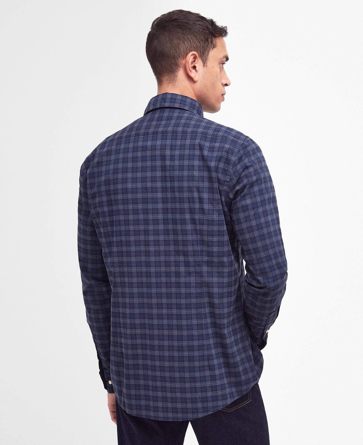 Barbour Lomond Tailored Long-Sleeved Shirt - Midnight Tartan MSH5023TN11_04back