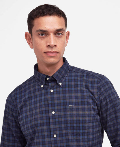 Barbour Lomond Tailored Long-Sleeved Shirt - Midnight Tartan MSH5023TN11_05detaila